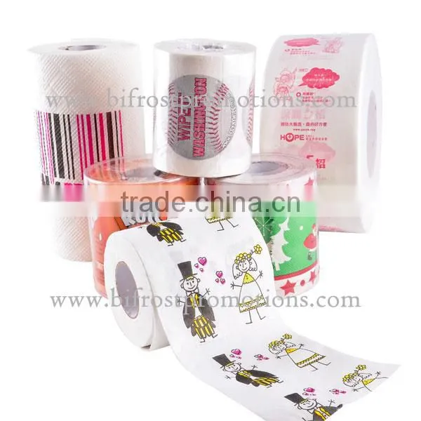 Smooth Patterned Printed Toilet Paper Roll