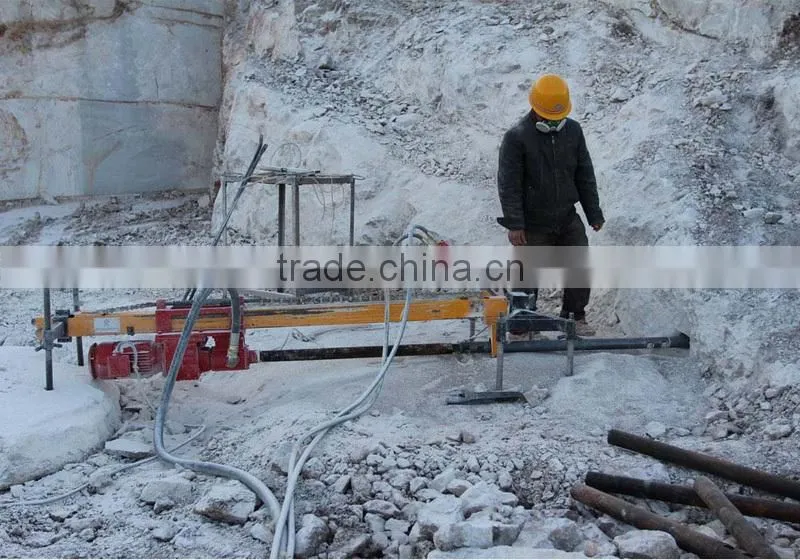 high efficiency and energy saving motor driven DTH air leg rock drill rig