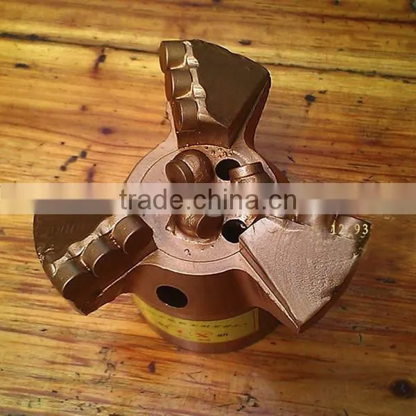 Three Wings Inner Concave Non Core PDC Drill Bit