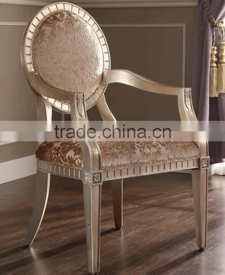 Luxury Spanish style dining room wooden dining armchair