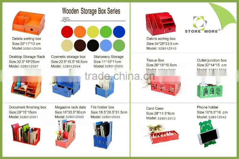 Wooden Desktop Household Handle Sundry Box/Desk Organizer/Stationery Organizer