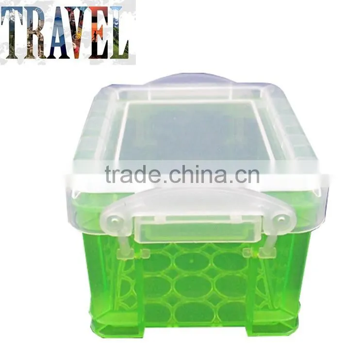 Custom logo promotional plastic storage box with interlock lid