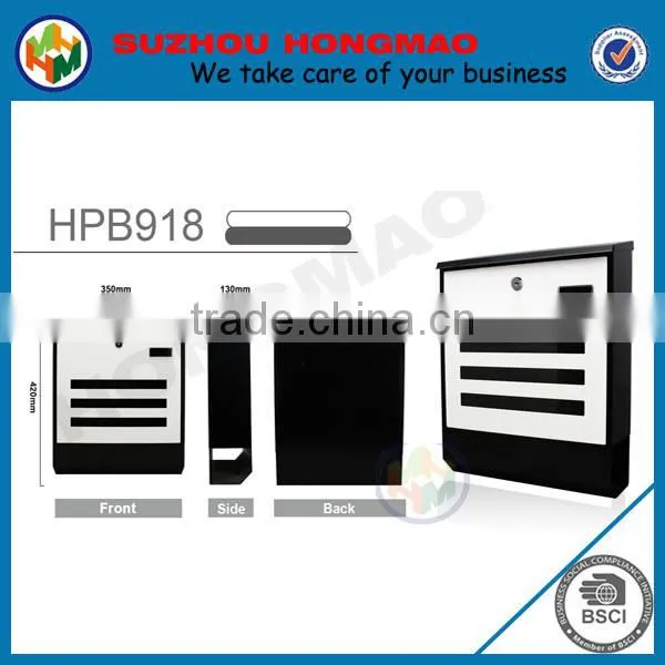Multi colors large steel mounted letterbox for Europe