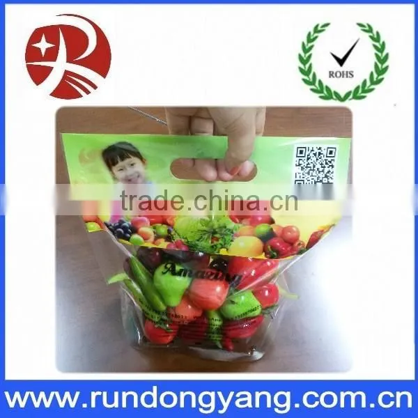 Customized slider zip lock zipper stand up pouch fruit packing bag
