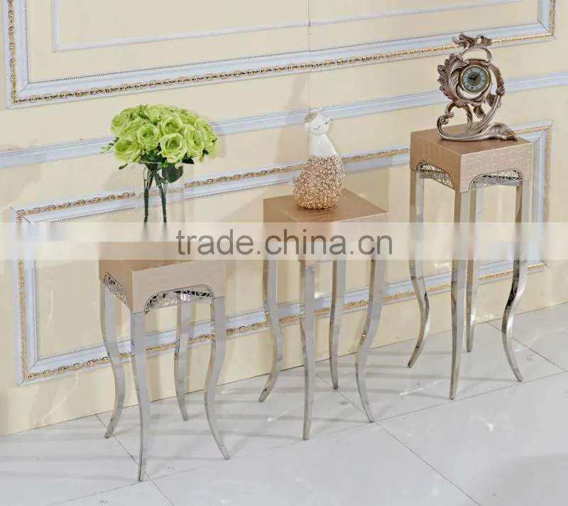 Leather Cover Metal Flower Stand