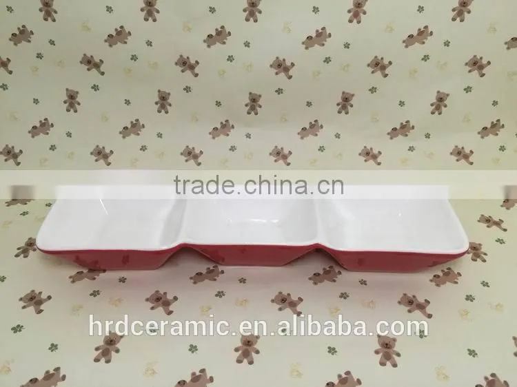 High quality Sub grid Fruit Plate and Creative Fresh Fruit Plate