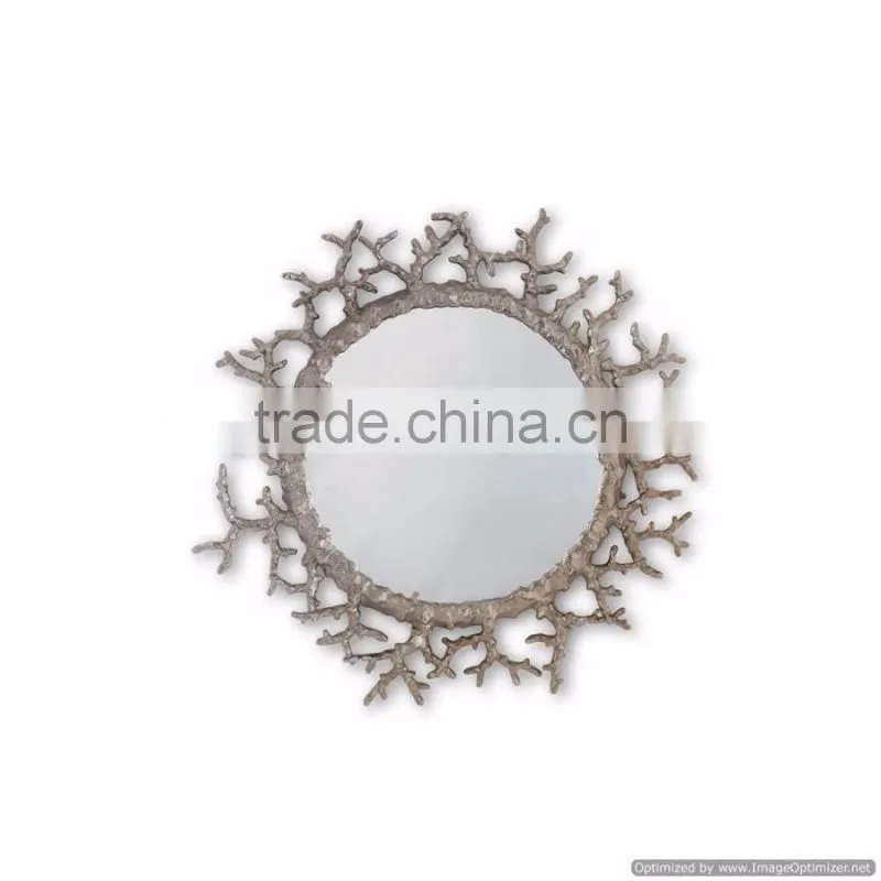 nickle plated aluminium metal wall mirror