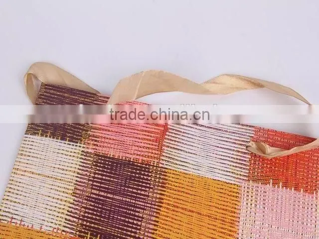 Foldable Gift Bag With Checked Pattern/ Shopping Bag