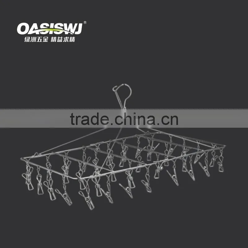 stainless steel clothes rack with 36clips