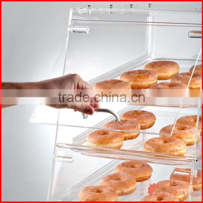 Stackable Square Acrylic Display Case with Front Door bakery showcase