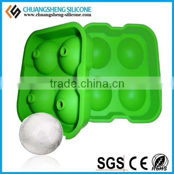 4pcs ball set silicone ice cube maker