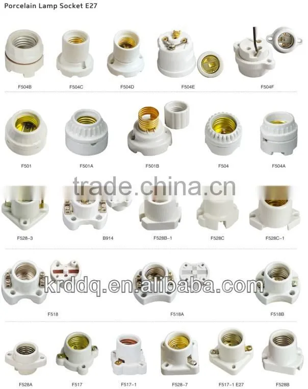 E27 porcelain lamp socket with CE