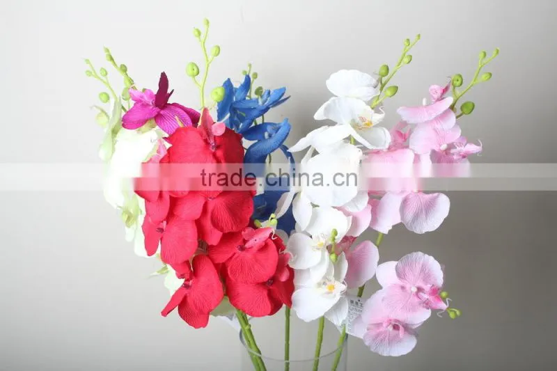 Two branches decorative butterfly orchid artificial butterfly orchid flowers landscaping flowers