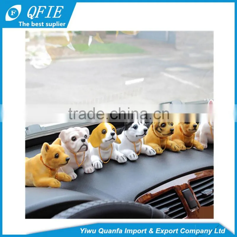 Promotional cute resin bobble head dog for car decoration