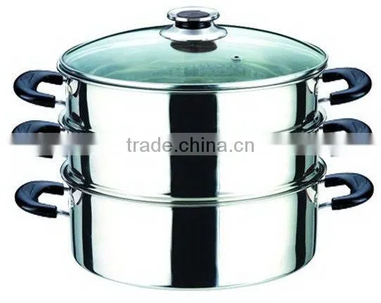 3-Layer Multi-functional Stainless Steel Steamer Pot