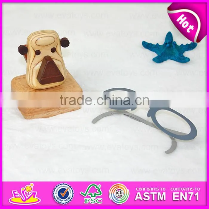 2015 Home decoration Animal eyeglass holders,wooden crafts animal style eyeglass holder,Christmas eyeglass holder toy W02A091