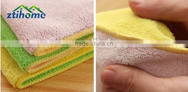 double-side Microfiber kitchen dish cloth buy from China online