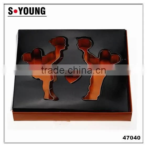 47040 wedding kissing shape stainless steel cookie cutter set