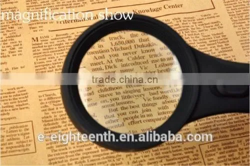 2016 New TH600559 4-10X loupes ABS material high rubber magnifying lens Handheld Magnifier quality frosted with LED UV lamp