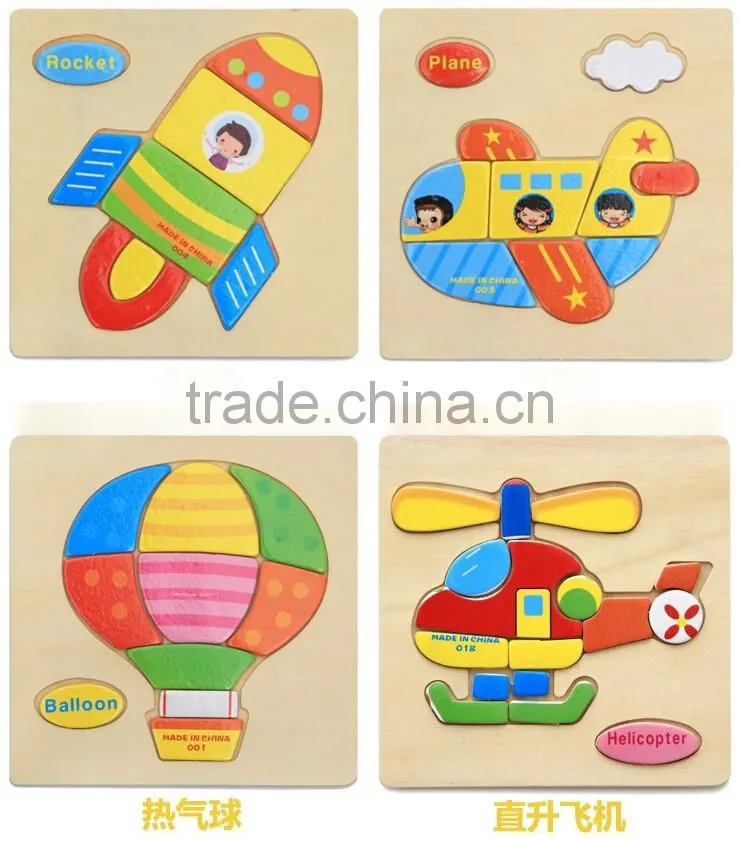Animals Shapes Wooden Jigsaw Puzzles For Children Intelligence Educational Toys