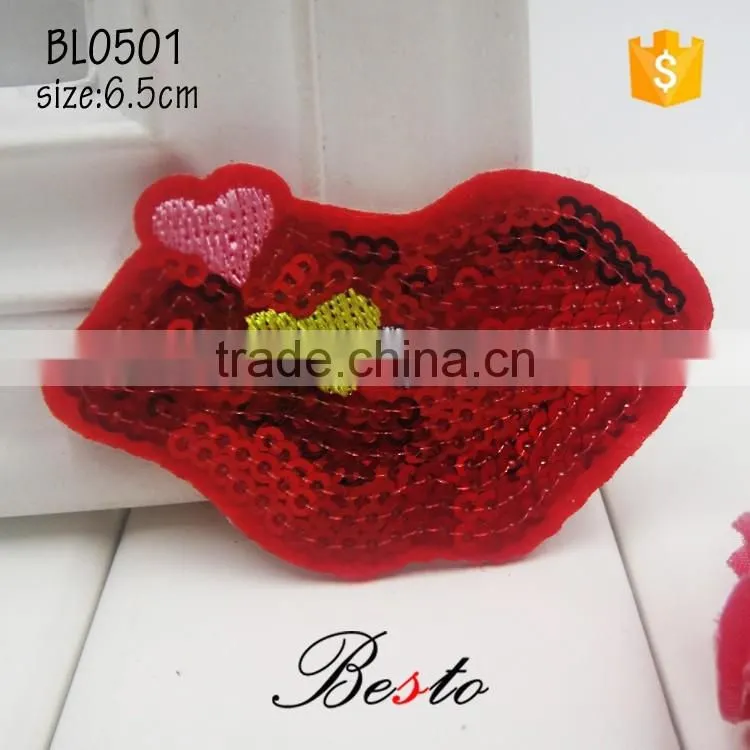 Popular custom wholesale paillette sequin applique for dress