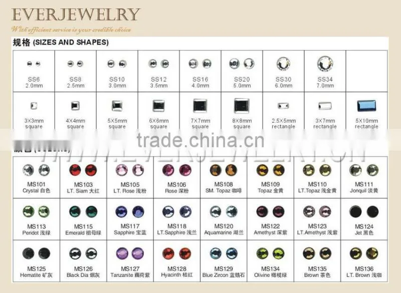 hot fix stones for clothes decoration, ab coating colors