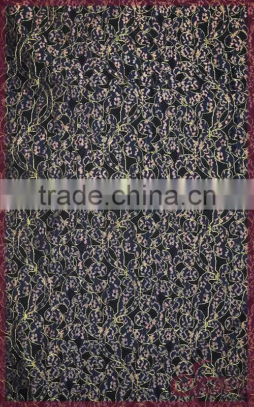 Jacuqard floral design metallic wholesale swiss lace fabric for dress/ tops