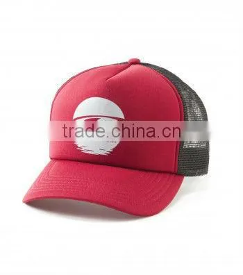 Wholesale cheap 5 panel custom printed baseball foam mesh trucker cap