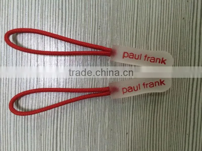 injection molding soft pvc zipper puller with string