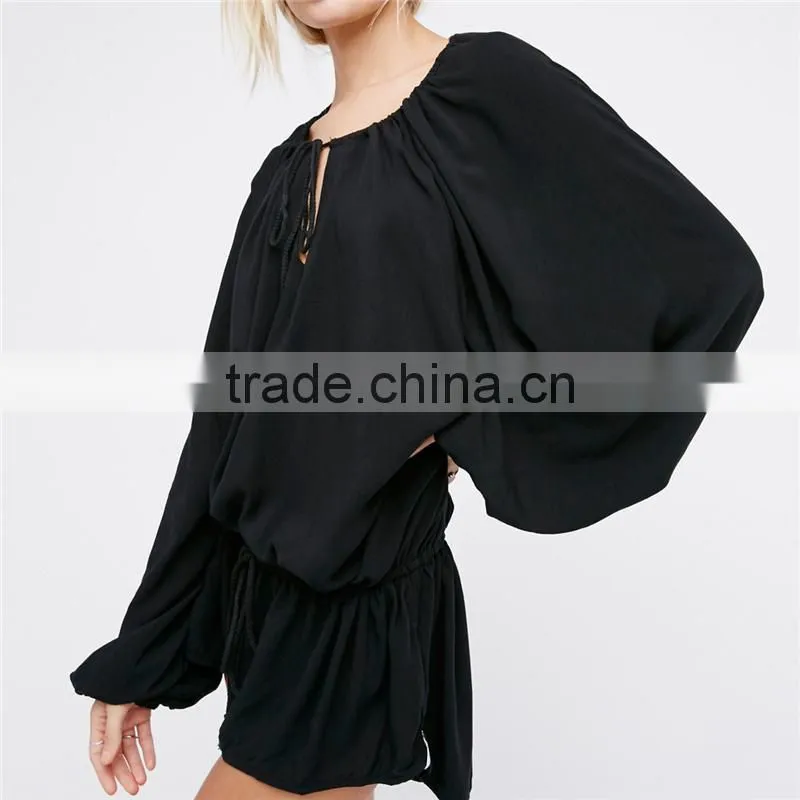 2017 Newest fashion wholesale long sleeve one piece jumpsuit for women