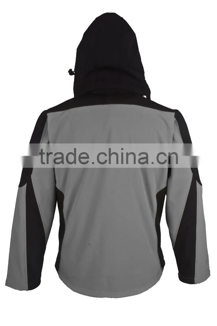 Mens contrast color new cargo heavy duty softshell work coat
