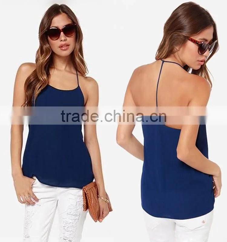 new design womens tank top/ sexy singlet for women/ tank top in bulk clothing