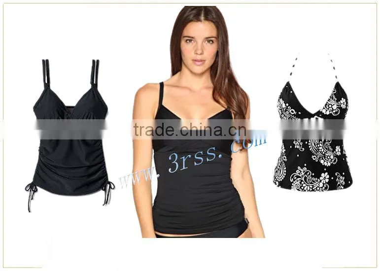 old fashion one piece underwire tankini swimwear