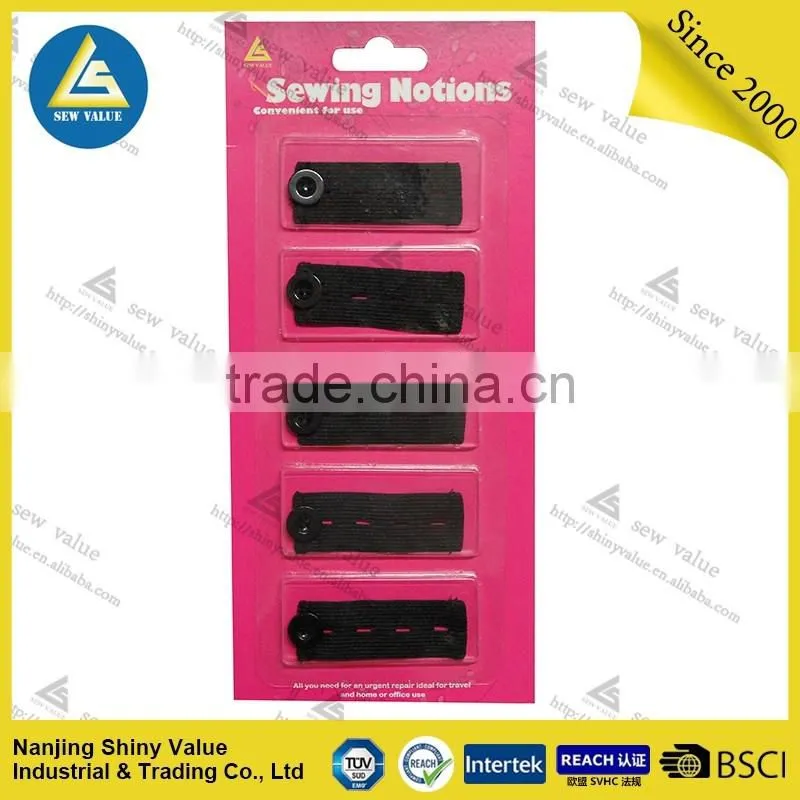 Quick fit for daily life using elastic material button extenders for pants