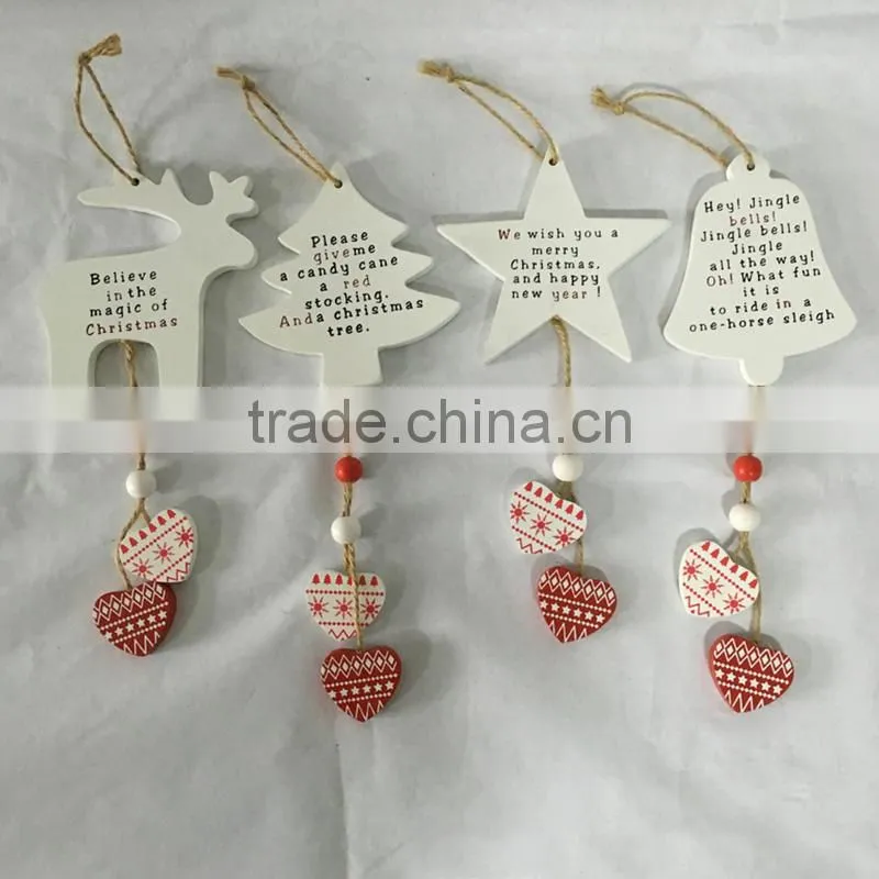 Popular Wholesale Festival Items Promotional Wood Hanging Craft
