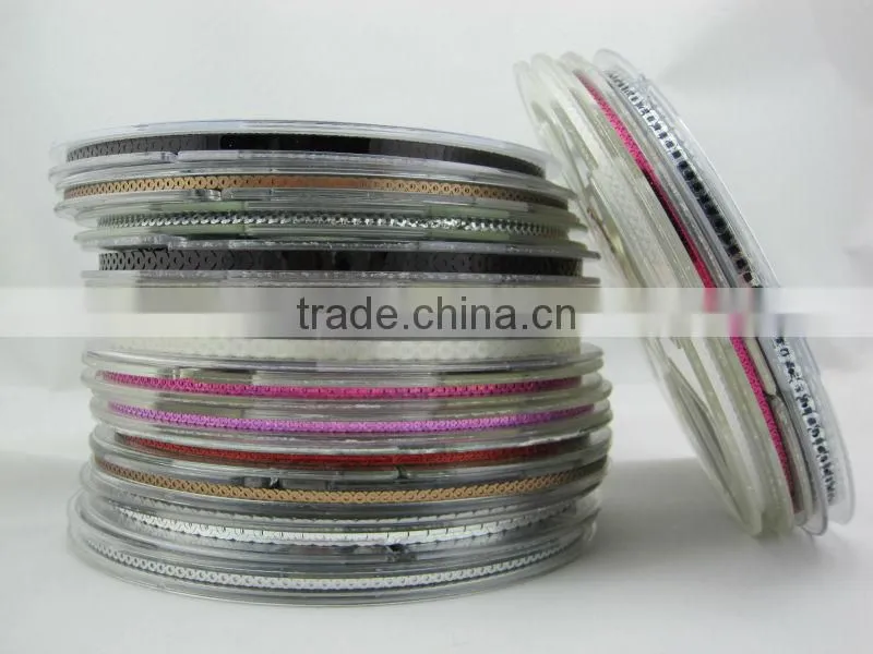 PET Sequins reel CD sequins roll embroidery sequin reel