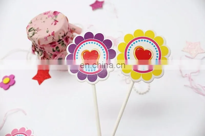 High Quality Colorful Flower Shape Baby Girl Birthday Cake Decoration