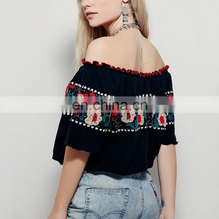 OEM service supply type short sleeve tshirt embroidery women summer cotton t-shirts