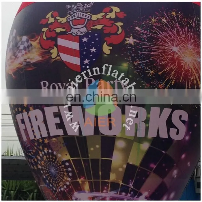Beautiful advertising inflatable helium hot firework air balloon for sale