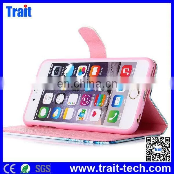 Smile English Letters Cross Texture Wallet Style Flip Case Cover Flip for iPhone 6 Plus 5.5 inch