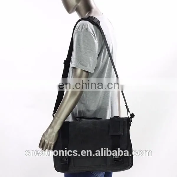Computer Custom Laptop Bag New Products Black Canvas Felt Shoulder Bag For Men Computer Portable Game Bag