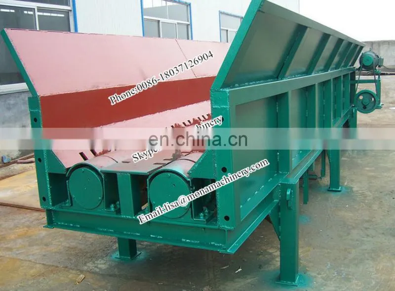 Ring wood debarking machine/three roller wood debarker/Rotary drum wood peeler