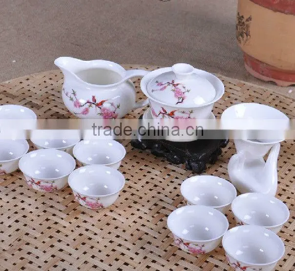Flower Ceramic Tea Set Suit Ceramic Teaset 14 Pcs