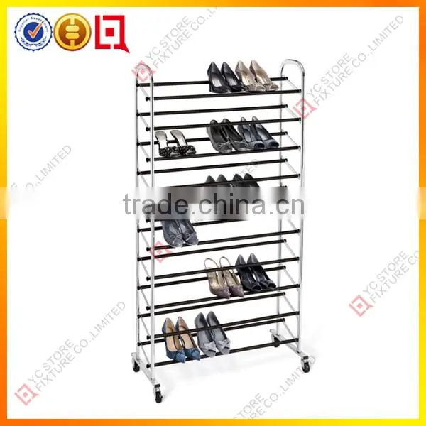 Multilayer steel shoe rack display