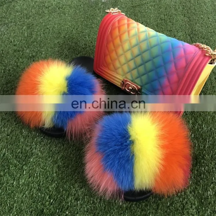 2020 Women Summer Beautiful Design Soft Fur Sandal Shoes
