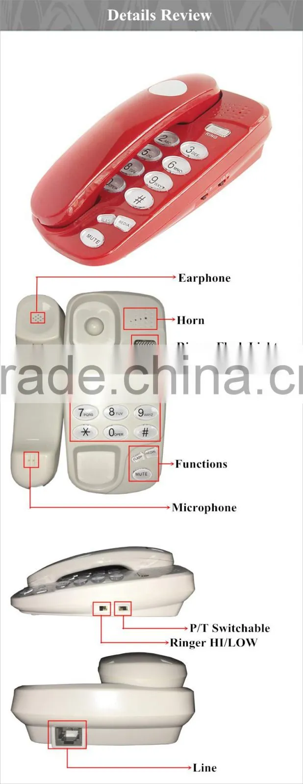 Most Popular Telephone Hotel Corded Telephone Suitable For Hotel