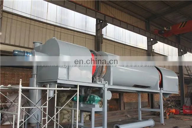 Sale Horizontal Rotary Smokeless Wood Sawdust Biomass Charcoal Coal Air Flow Continuous Carbonization Furnace