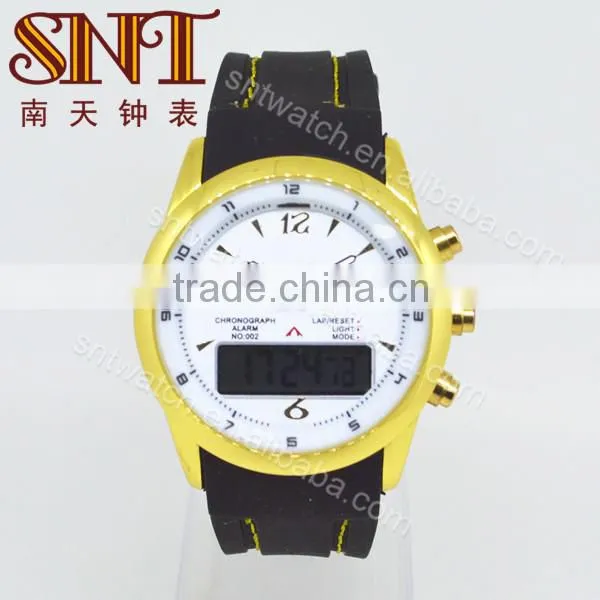 Latest product analog digital watch with metal case