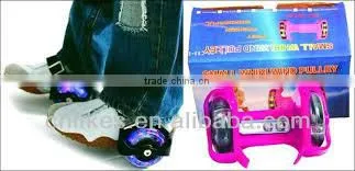 2015 wholesale self-djustable flashing roller PU wheel for kids and adult