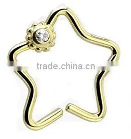 Star GEM Flower 316L surgical steel Tragus cartilage Daith Body Piercing Jewelry
